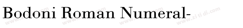 Bodoni Roman Numeral字体转换